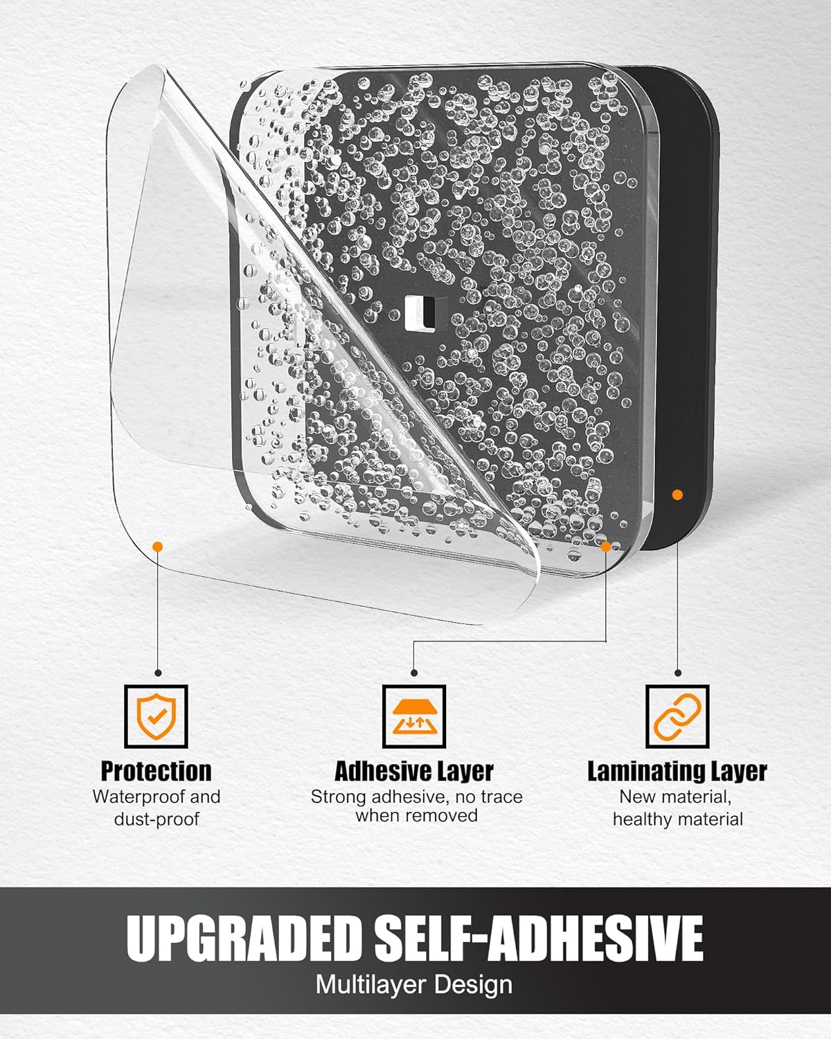 Hat Rack for Hat Storage (4-Pack), Multi-Purpose Hat Organizer, Strong Adhesive Hat Hooks for Wall Organizer for Baseball Caps, Two Mounting Options Hook, Black